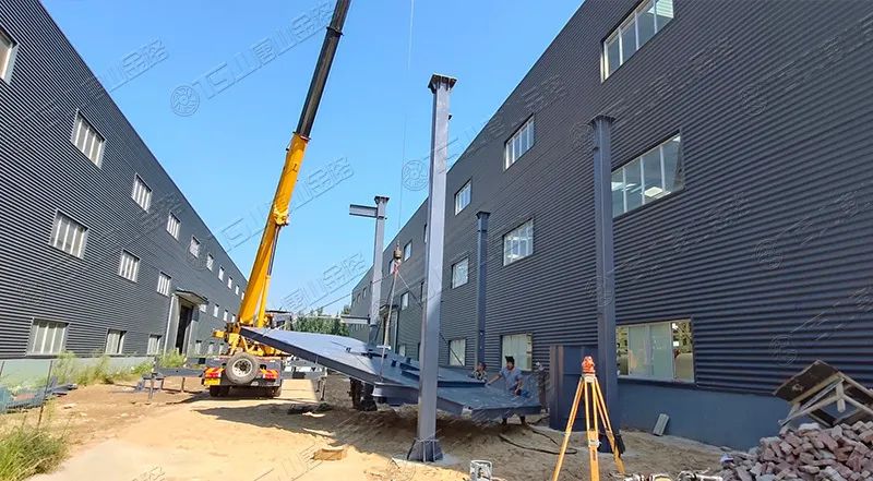 唐山金路廠區(qū)打造小型制砂樓，供客戶帶料試機(jī)